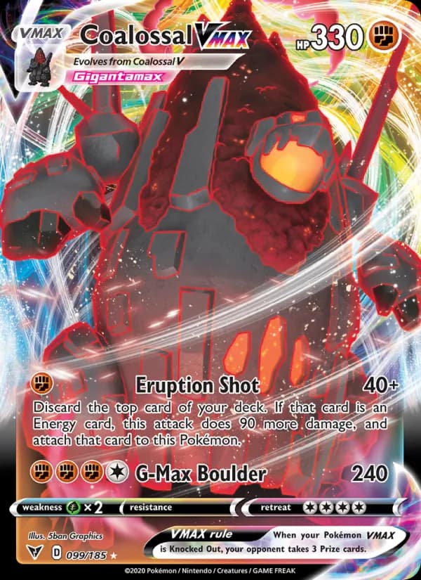 Coalossal VMAX card in English