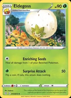 Eldegoss card in English