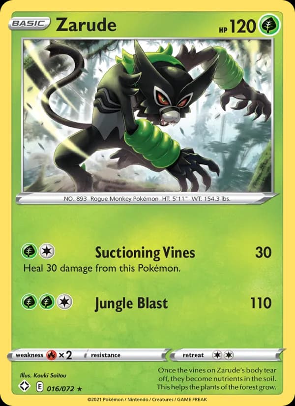 Zarude card in English