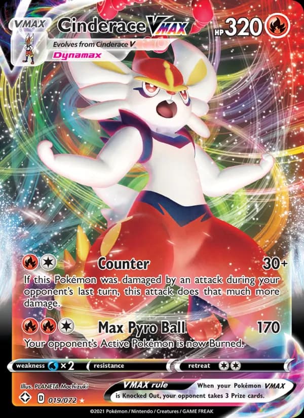 Cinderace VMAX card in English