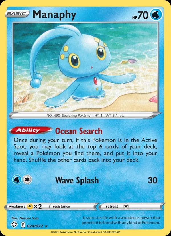 Manaphy card in English