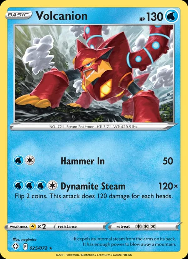 Volcanion card in English