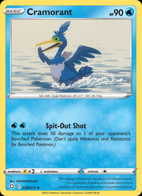 Cramorant card in English