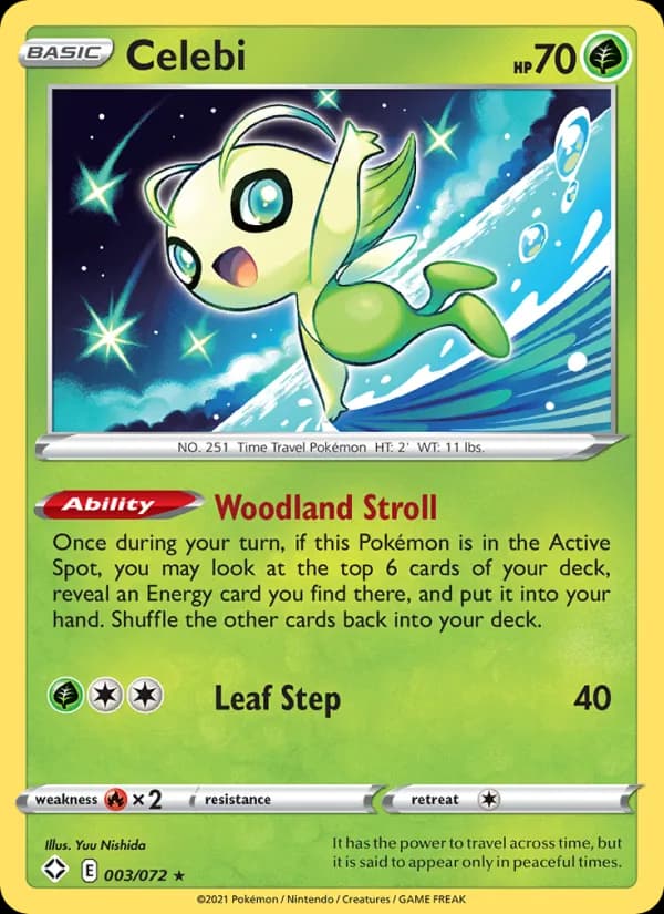Celebi card in English