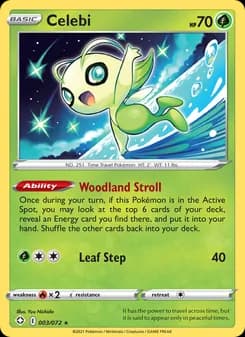 Celebi card in English