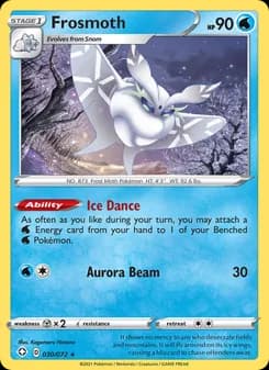 Frosmoth card in English