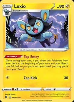 Luxio card in English