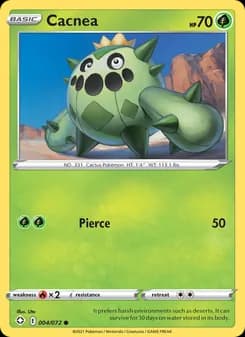 Cacnea card in English