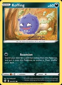 Koffing card in English