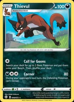 Thievul card in English