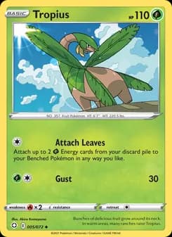Tropius card in English