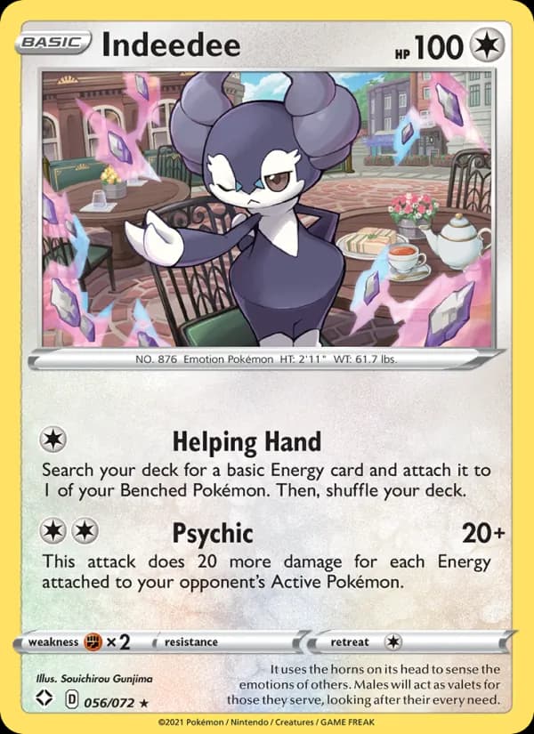 Indeedee card in English