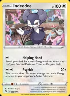 Indeedee card in English