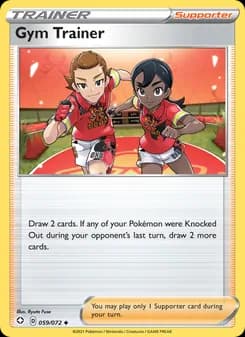 Gym Trainer card in English