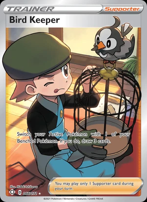 Bird Keeper card in English