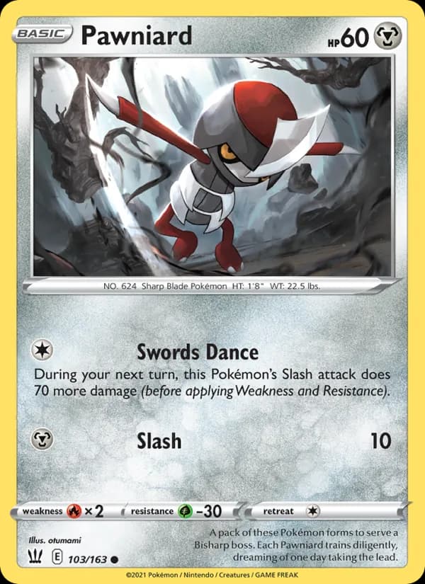 Pawniard card in English