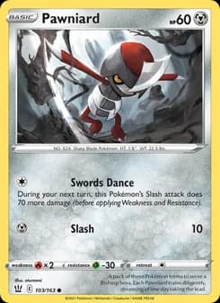Pawniard card in English