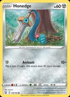 Honedge card in English