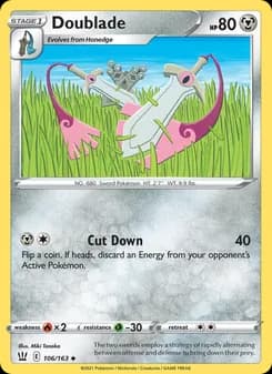 Doublade card in English