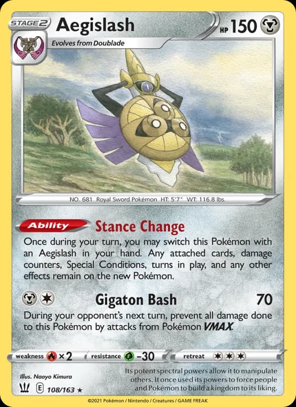 Aegislash card in English