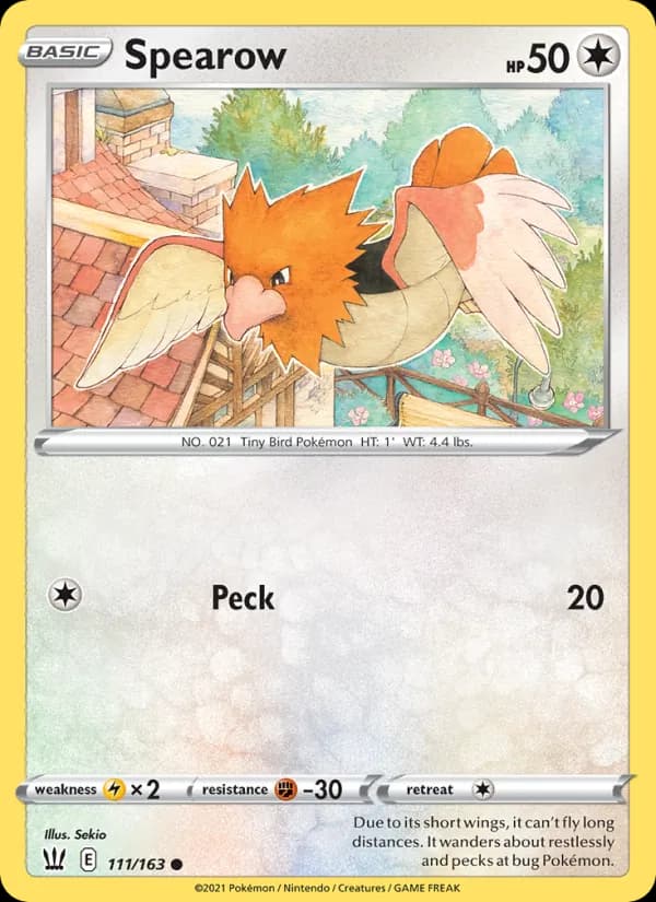 Spearow card in English