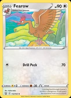 Fearow card in English