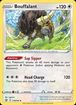 Bouffalant card in English