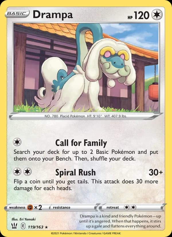 Drampa card in English