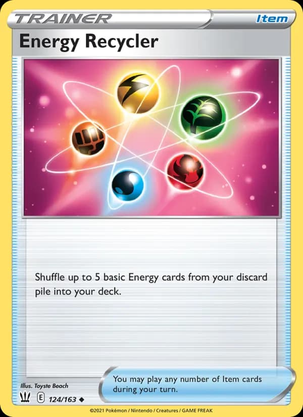 Energy Recycler card in English