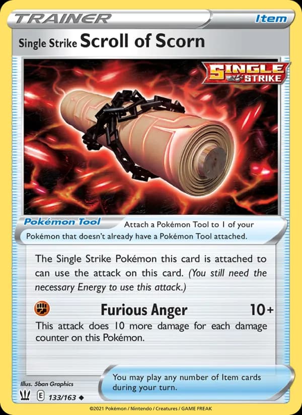 Single Strike Scroll of Scorn card in English