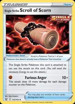 Single Strike Scroll of Scorn card in English