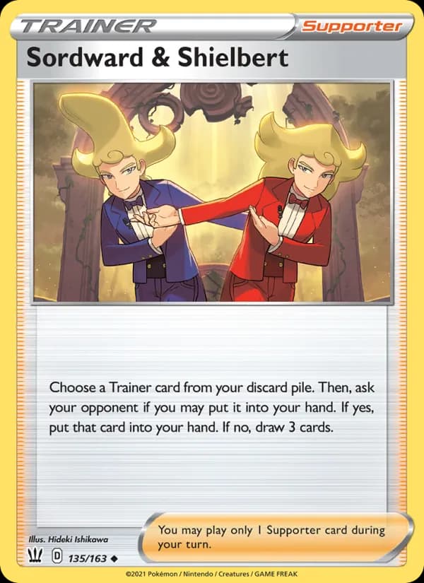 Sordward & Shielbert card in English