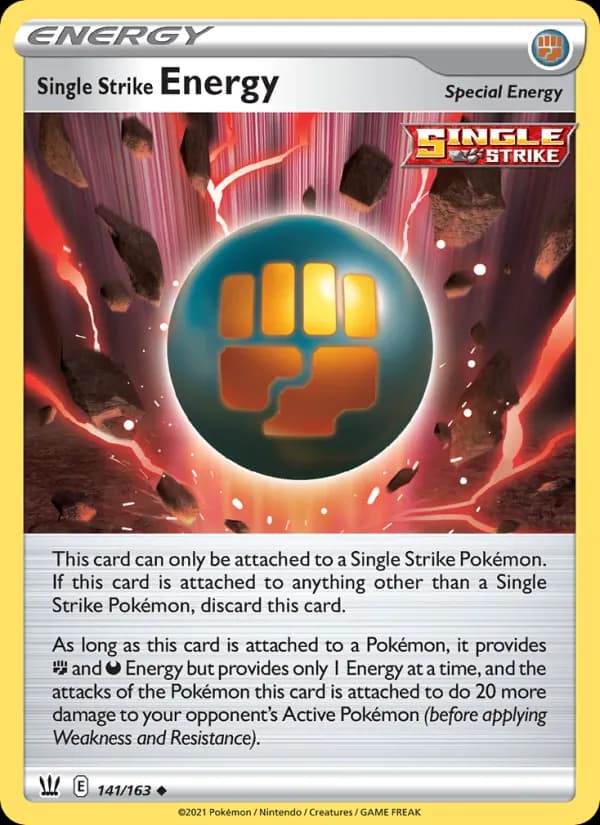 Single Strike Energy card in English