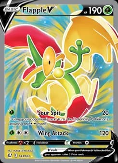 Flapple V card in English