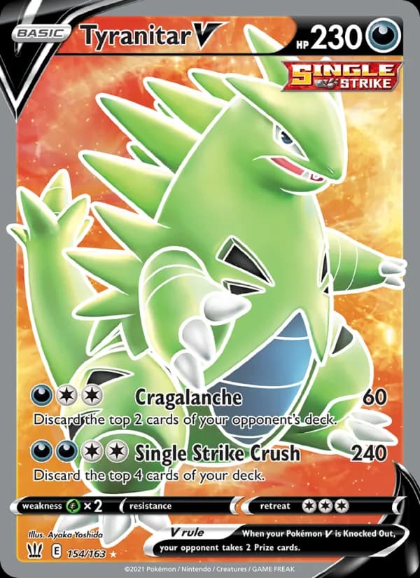 Tyranitar V card in English