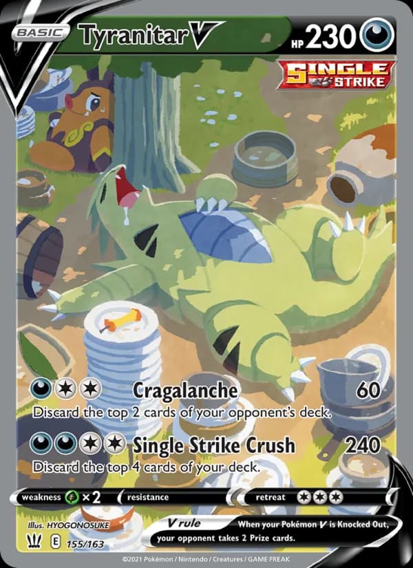 Tyranitar V card in English
