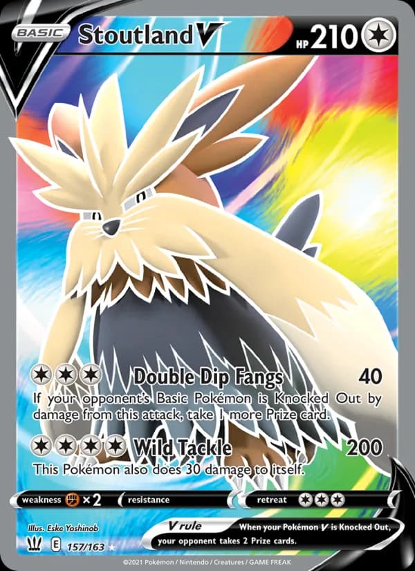 Stoutland V card in English
