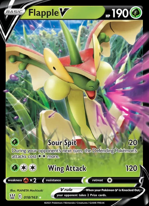 Flapple V card in English