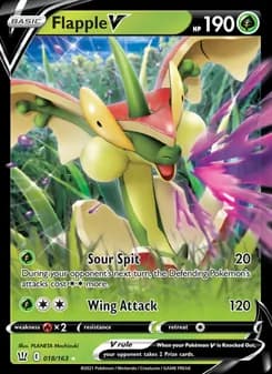 Flapple V card in English