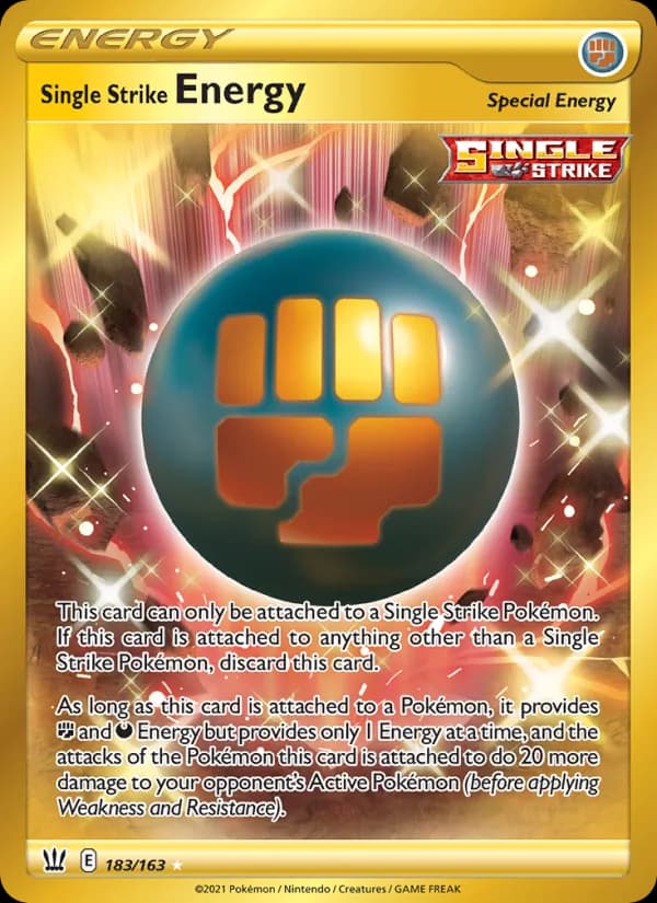 Single Strike Energy card in English