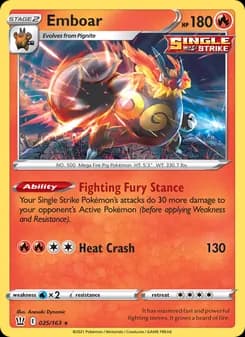 Emboar card in English