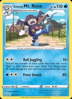 Galarian Mr. Rime card in English