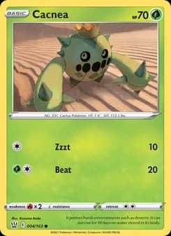 Cacnea card in English