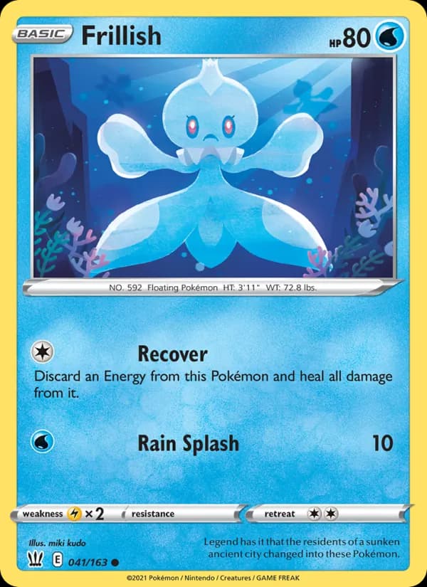 Frillish card in English