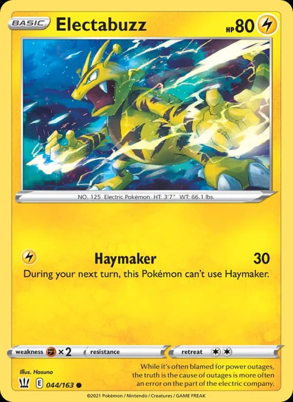 Electabuzz card in English