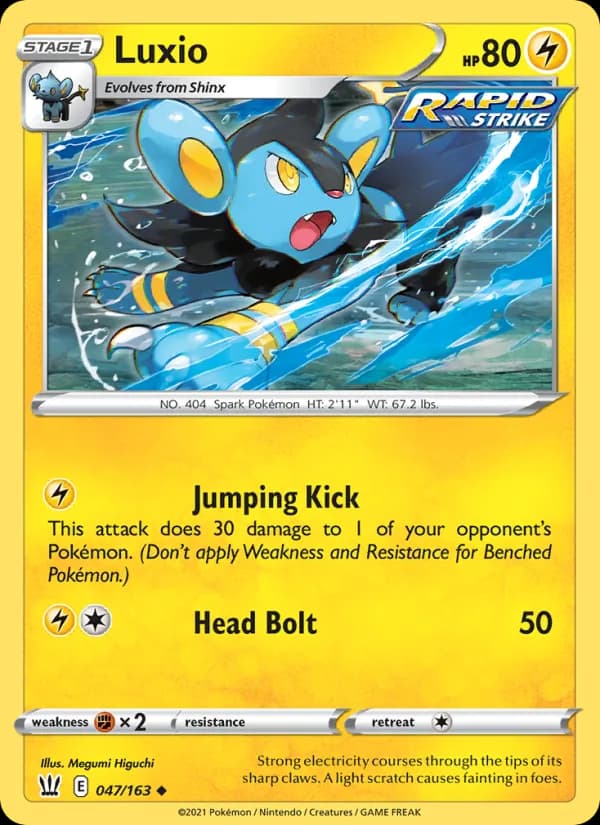 Luxio card in English
