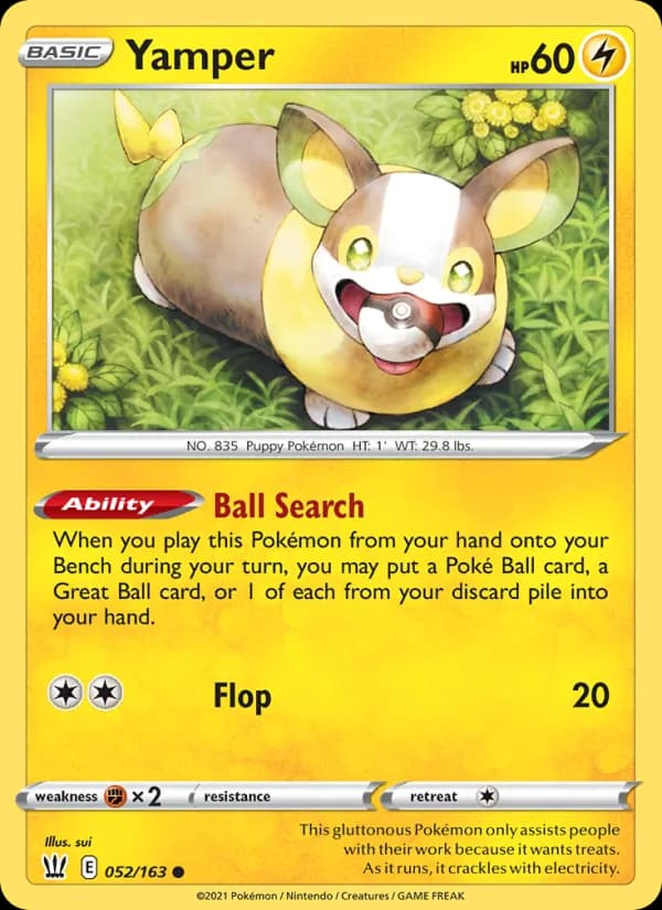 Yamper card in English