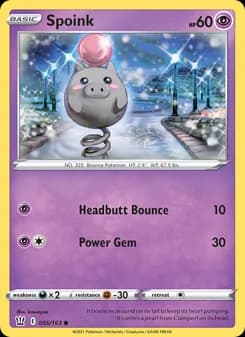 Spoink card in English