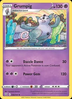 Grumpig card in English