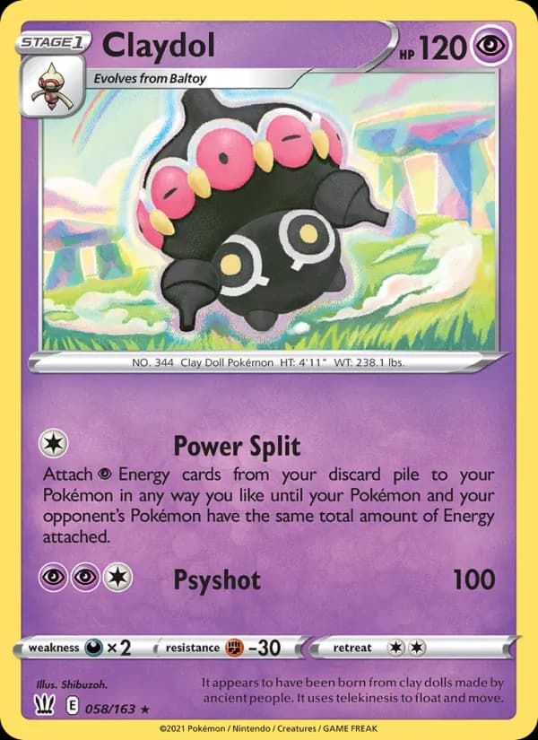 Claydol card in English